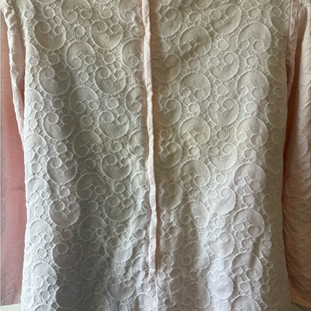 Vintage Light Pink Cotton 1960’s Nehru Mini Dress, Sz S - Picture 5 of 6